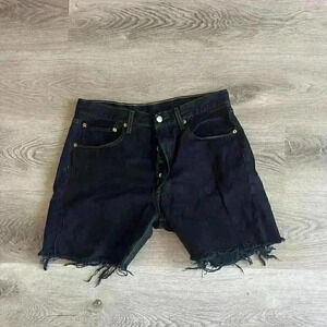 Levis Black Denim Shorts With